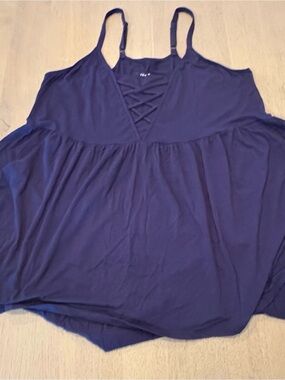 Torrid Navy Blue Crisscross Tank